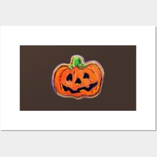 Hand Painted Halloween Cookie Pattern Posters and Art